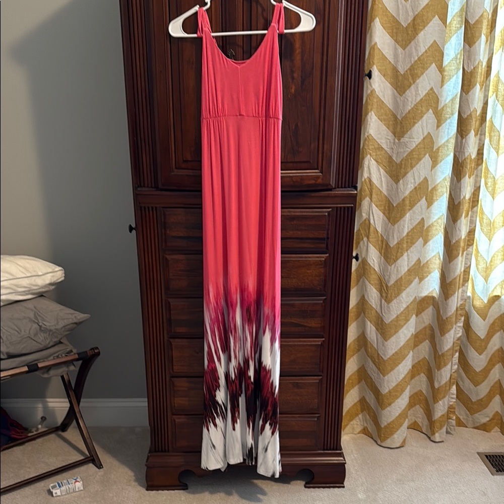 Soma Pink and Black Sleeveless Sundress